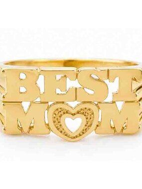 Best Mom Ring 14K Yellow Gold